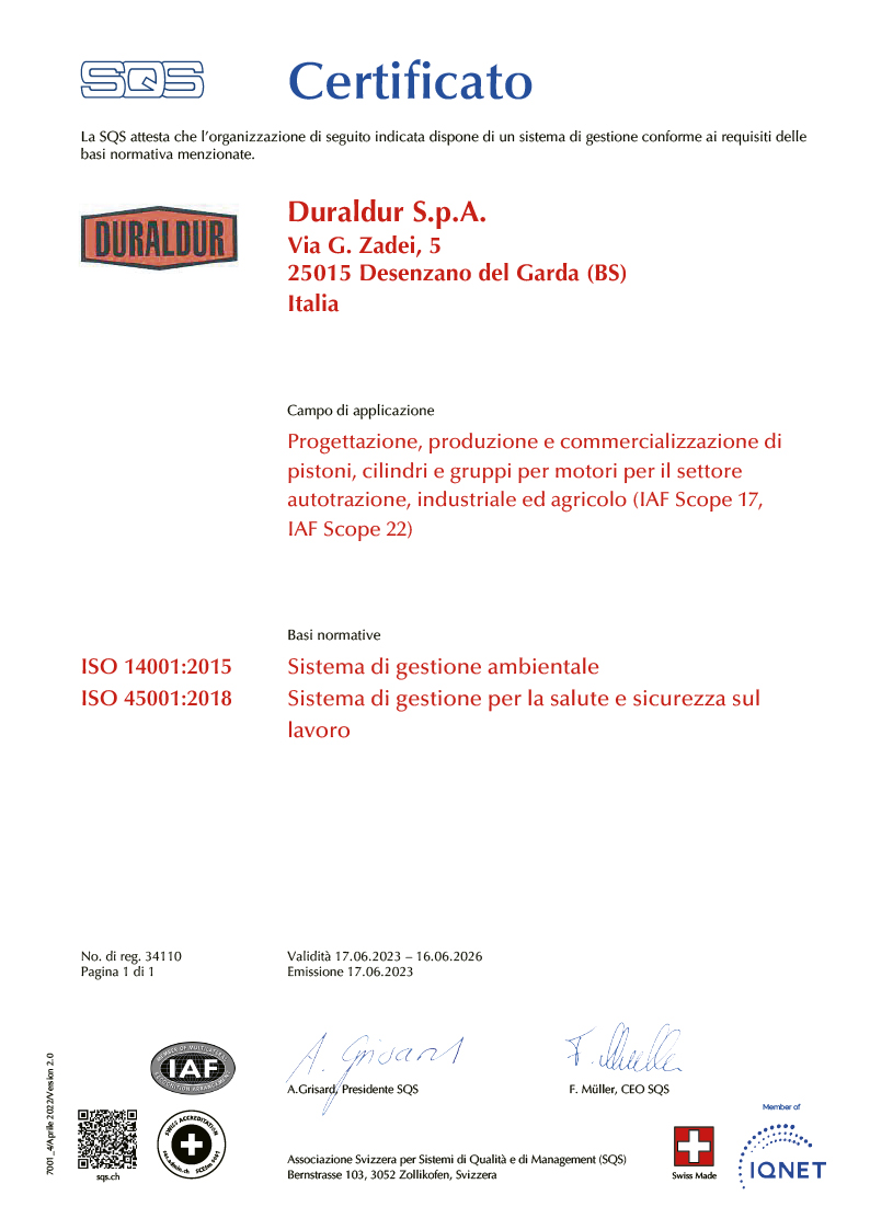 Duraldur | Certificazioni